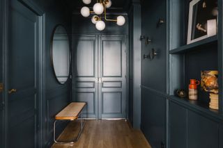 dark blue entryway