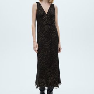 Mango Leopard Print Dress