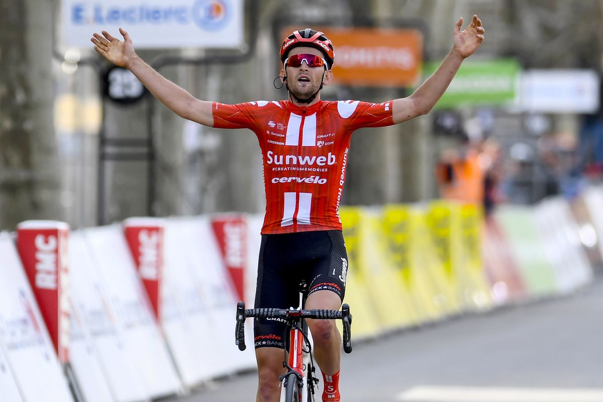 Sunweb’s Tiesj Benoot wins stage 6 of the 2020 Paris-Nice in Apt, France