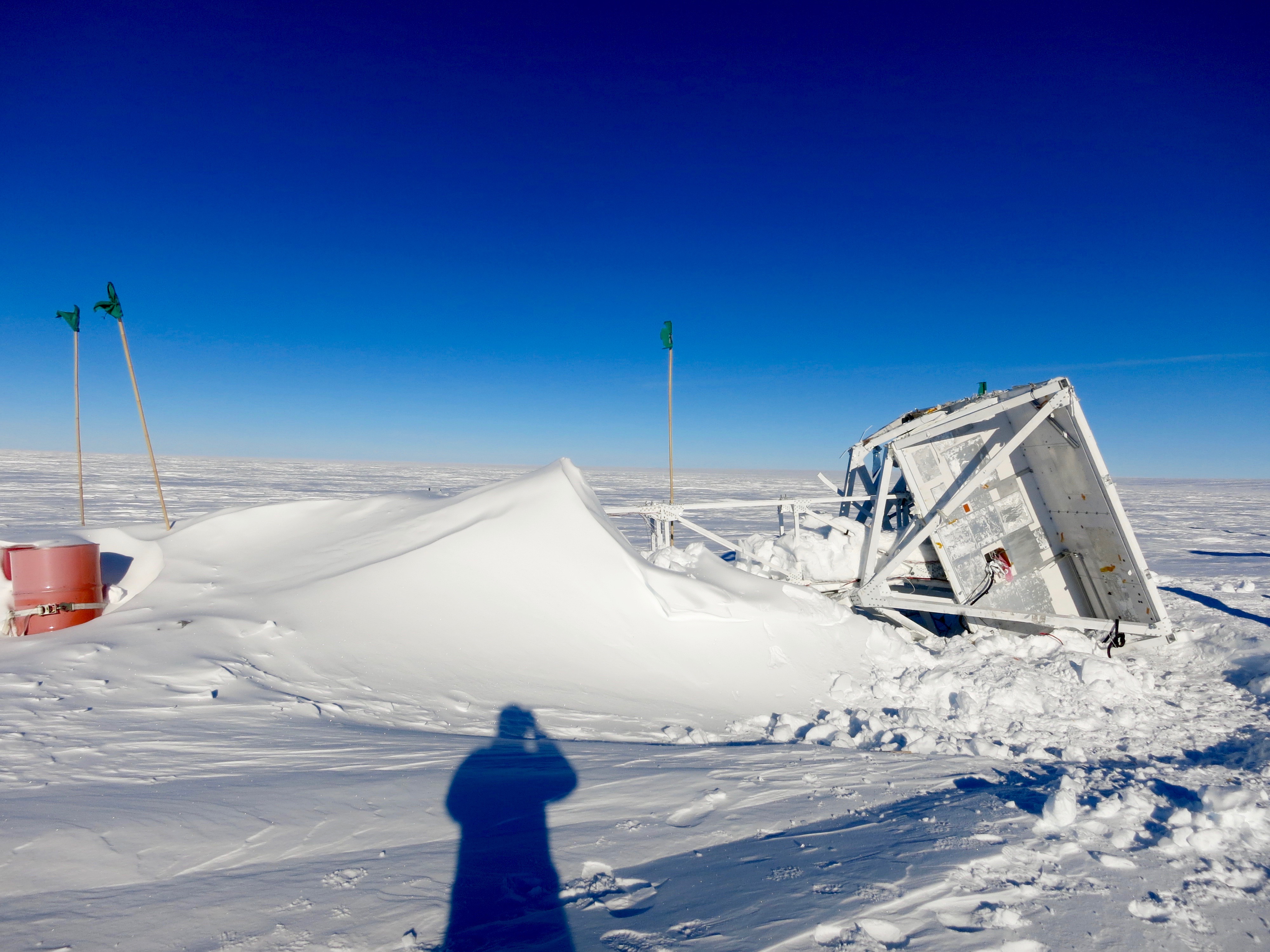 GRIPS balloon telescope in snow