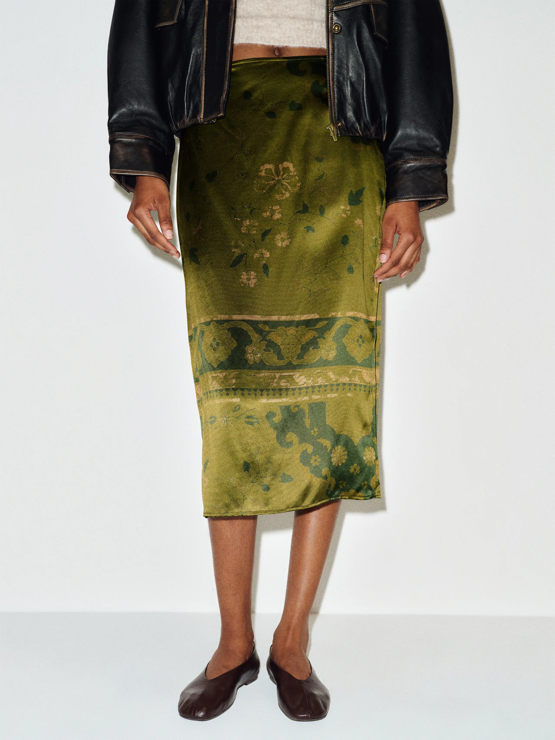 Reformation, Helen Low Waist Silk Midi Skirt