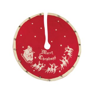 Santa and Sleigh Tree Skirt