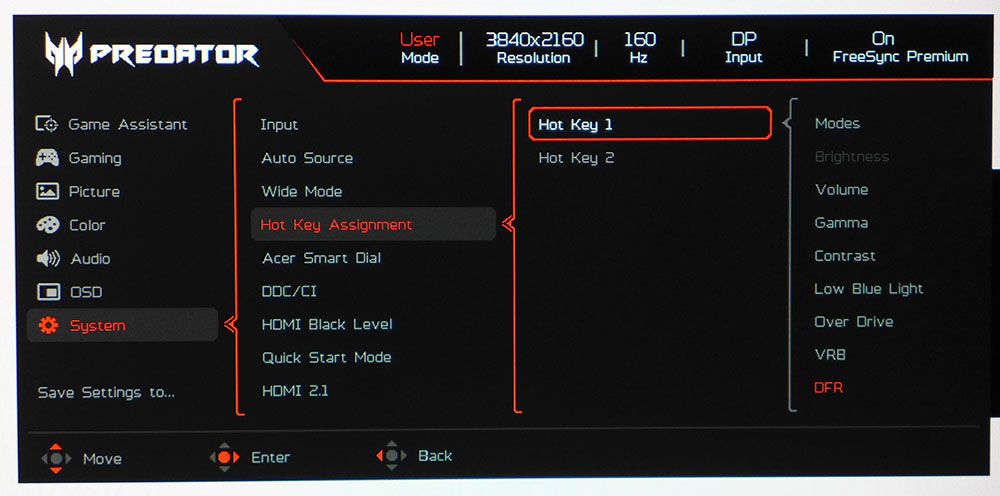 Acer Predator XB273K V5