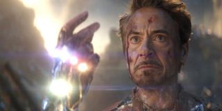 Robert Downey Jr. as Tony Stark about to snap in Avengers: Endgame Marvel Studios