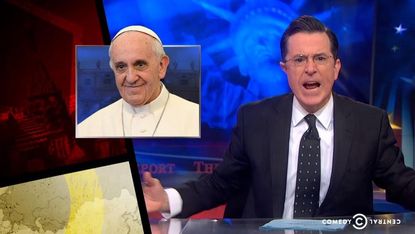 Mad over Cuba, Colbert calls for a U.S. trade embargo on Vatican City