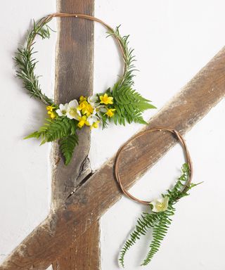Easter wreath ideas with rosemary sprigs