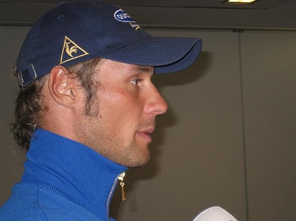 2005 Wold Champion Tom Boonen, 27, of Team Quick Step looks forward