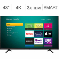 Hisense 43-inch 4K TV:  was $365, now $279 at Costco