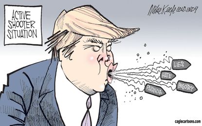 Political cartoon U.S. Donald Trump Hate