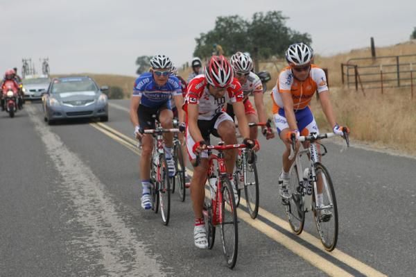 Paul Mach leads Rabobank's Grischa Niermann in the break.
