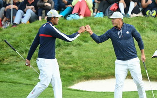 Finau and Koepka at the 2018 Ryder Cup