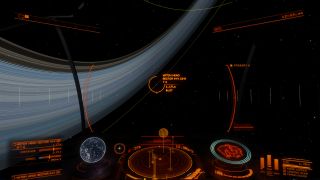 Approaching a planet near a gas giant's rings