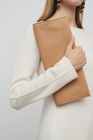 The Row, Flat Clutch in Leather