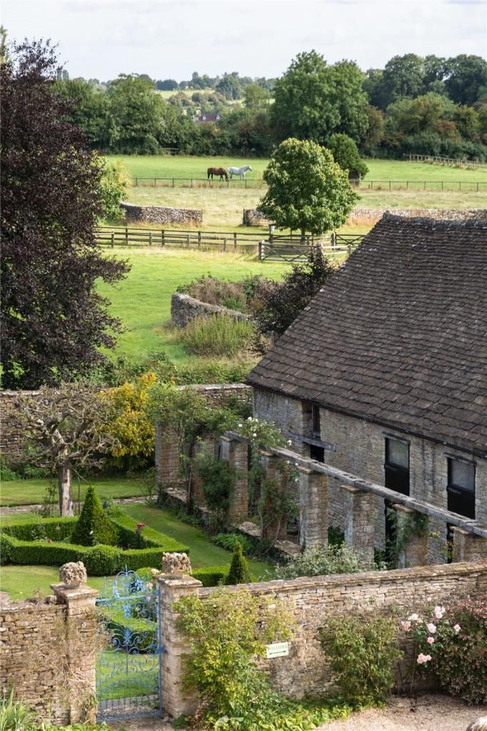 An exterior view of the garden at Luckington COurt