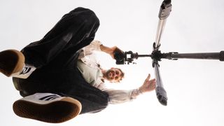 A photographer uses the Manfrotto One tripod