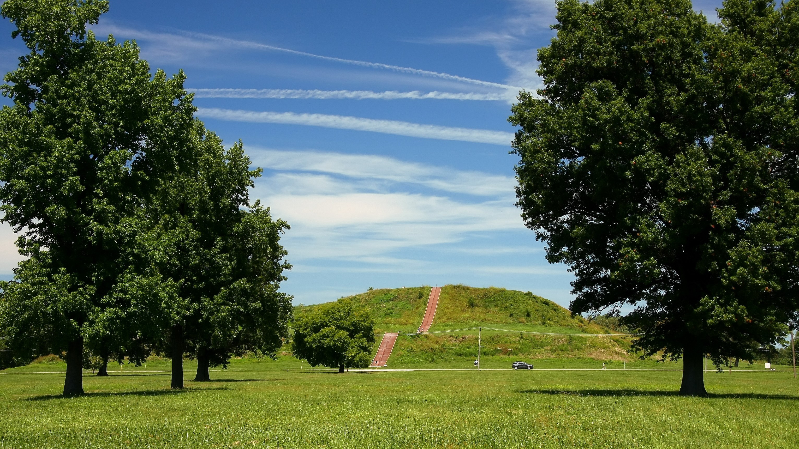 Situl de movilă Cahokia din sudul Illinois.