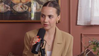 Bobbi Althoff is shown during an interview on her YouTube channel.