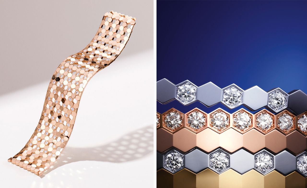 Chaumet Bee My Love honeycomb gold and diamond jewellery 