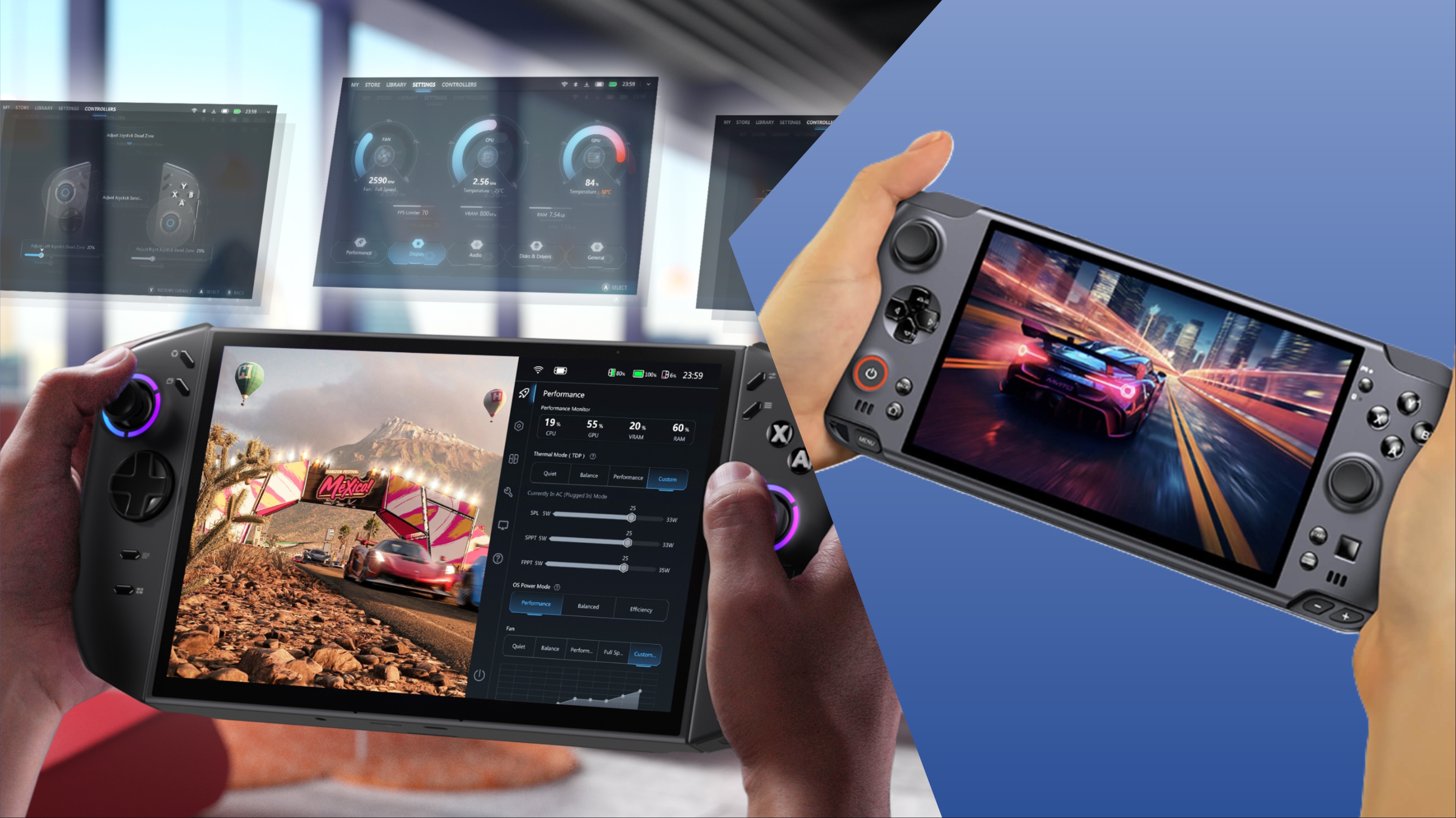 Renders of handheld gaming PCs