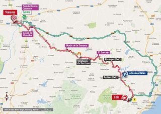 Vuelta a Espana 2017 stage 13 map