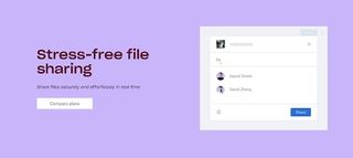 Dropbox's webpage discussing its file sharing