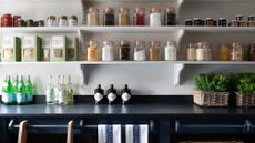An organised kitchen pantry