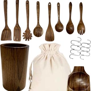 etsy kitchen utensils set made from wood
