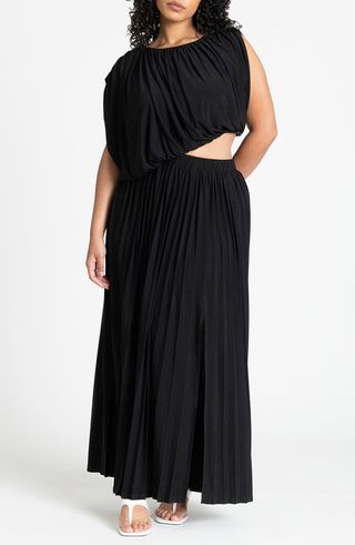 Asymmetric Cutout Maxi Dress