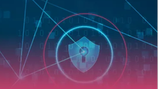 Digital image of a padlock within a circle