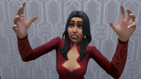 Sims 4 - Bella Goth screams in horror
