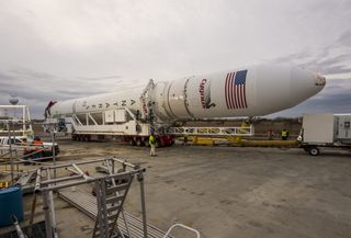 Antares Rocket Rolls Out at NASA's Wallops Flight Facility