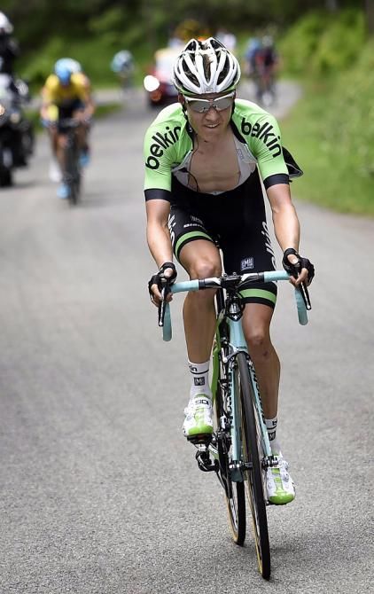Wilco Keldermann (Belkin) finished on the podium in third place during stage two