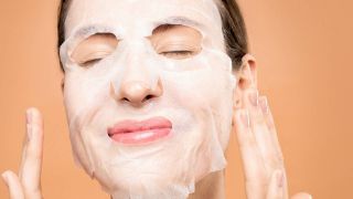 Woman enjoying a face mask