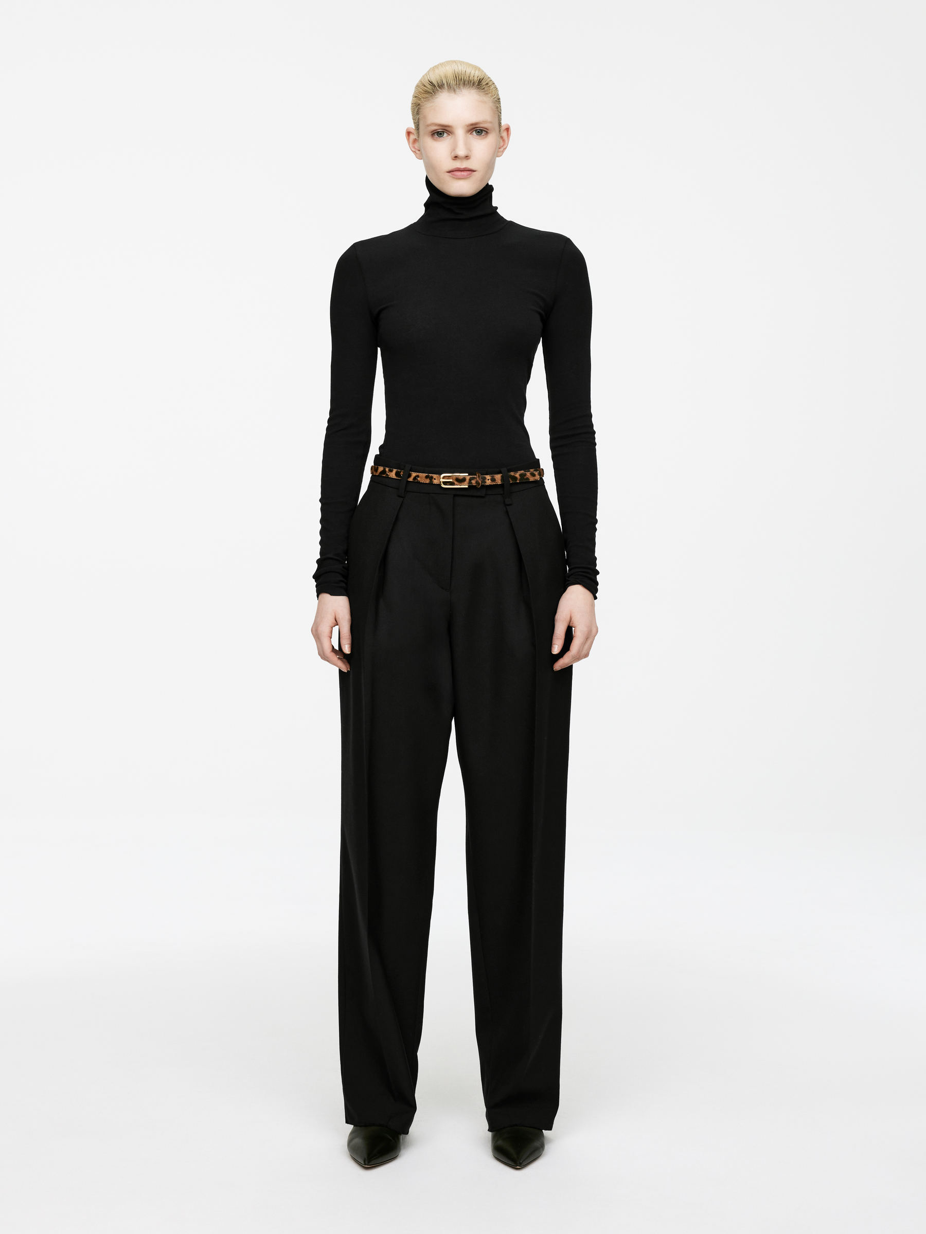 High-Waist Tailored Trousers – Black – Women – Arket Gb