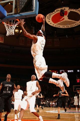 new york april 18 marcus jordan 5 of the white team dunks against the black team during the 2009 jordan brand all american classic at madison square garden on april 18, 2009 in new york city photo by ned dishmangetty images