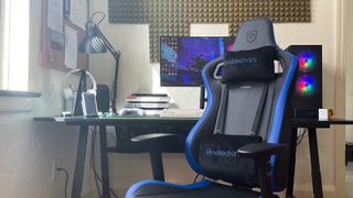 The Noblechairs Epic Compact gaming chair with lumbar and neck pillows