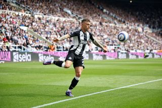 Kieran Trippier playing for Newcastle United against Ipswich Town, April 2025.