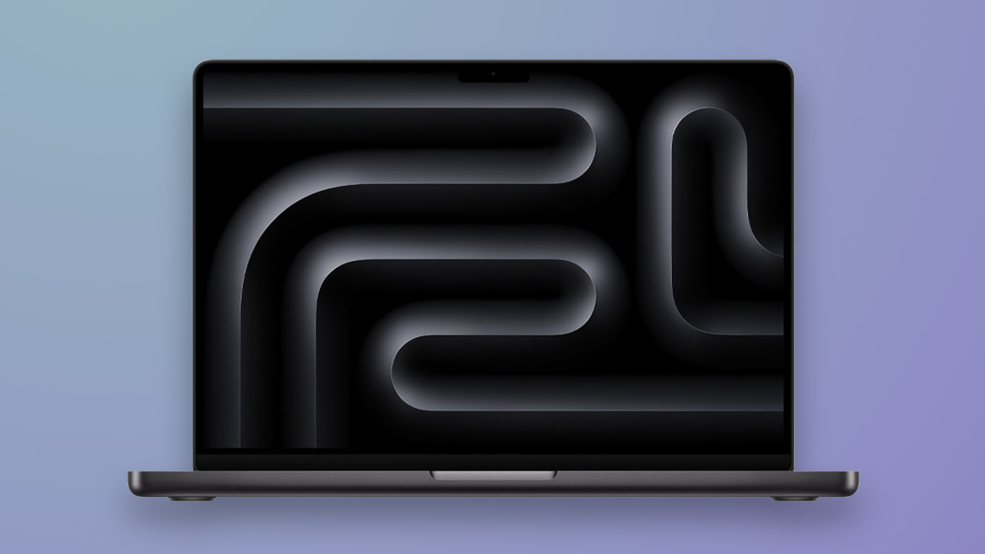 A render of the MacBook Pro laptop.
