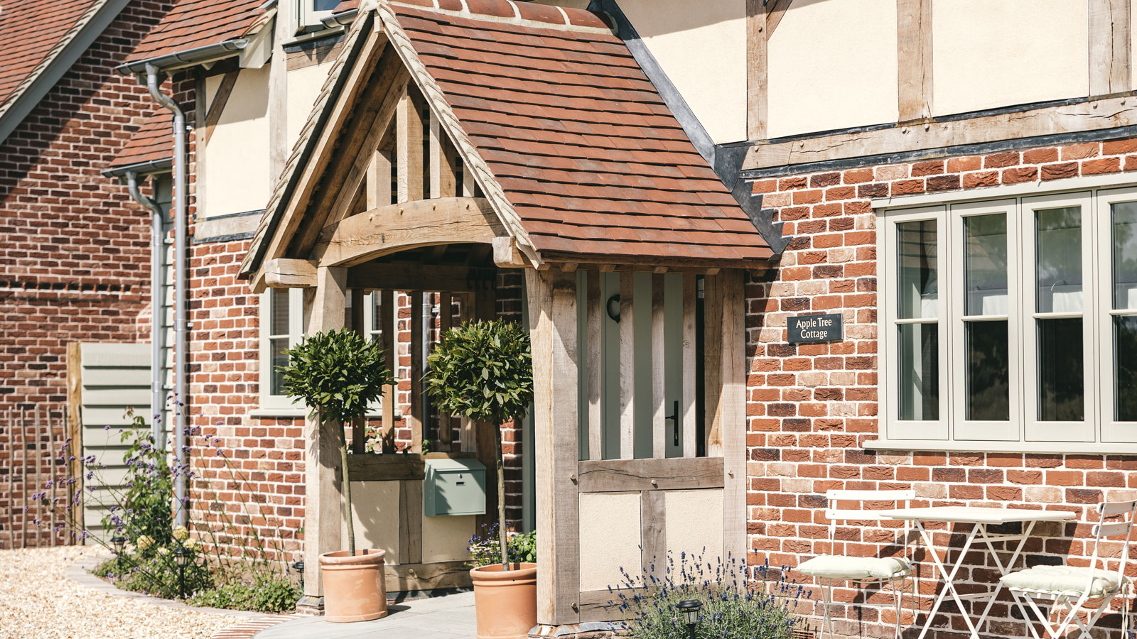 oak framed open porch