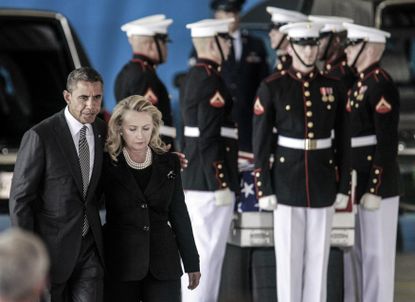 President Obama and Hillary Clinton after the Benghazi attack in 2012.