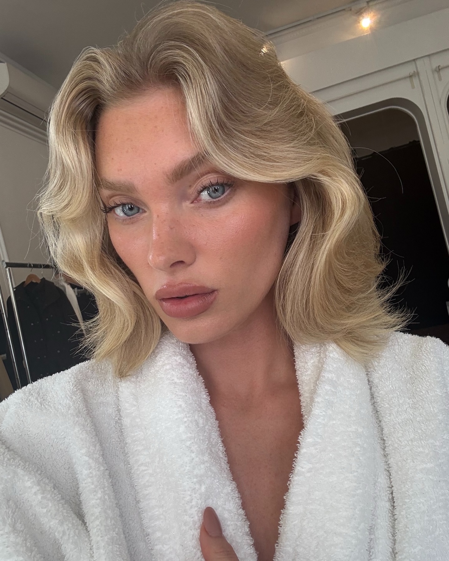 Elsa Hosk with scandi layers hair trend 2026