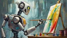 Robot painting/ Adobe Firefly AI image