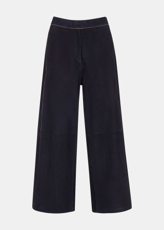 Blue Suede Western Trousers