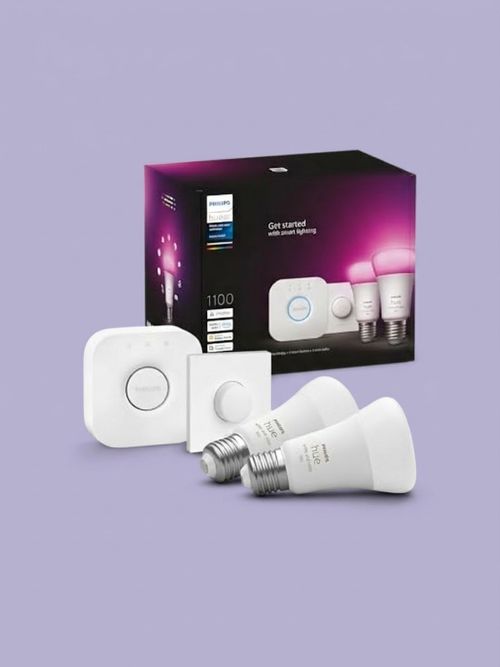 White and Colour Starter Kit: Bridge + Button + 2 E27 Bulbs