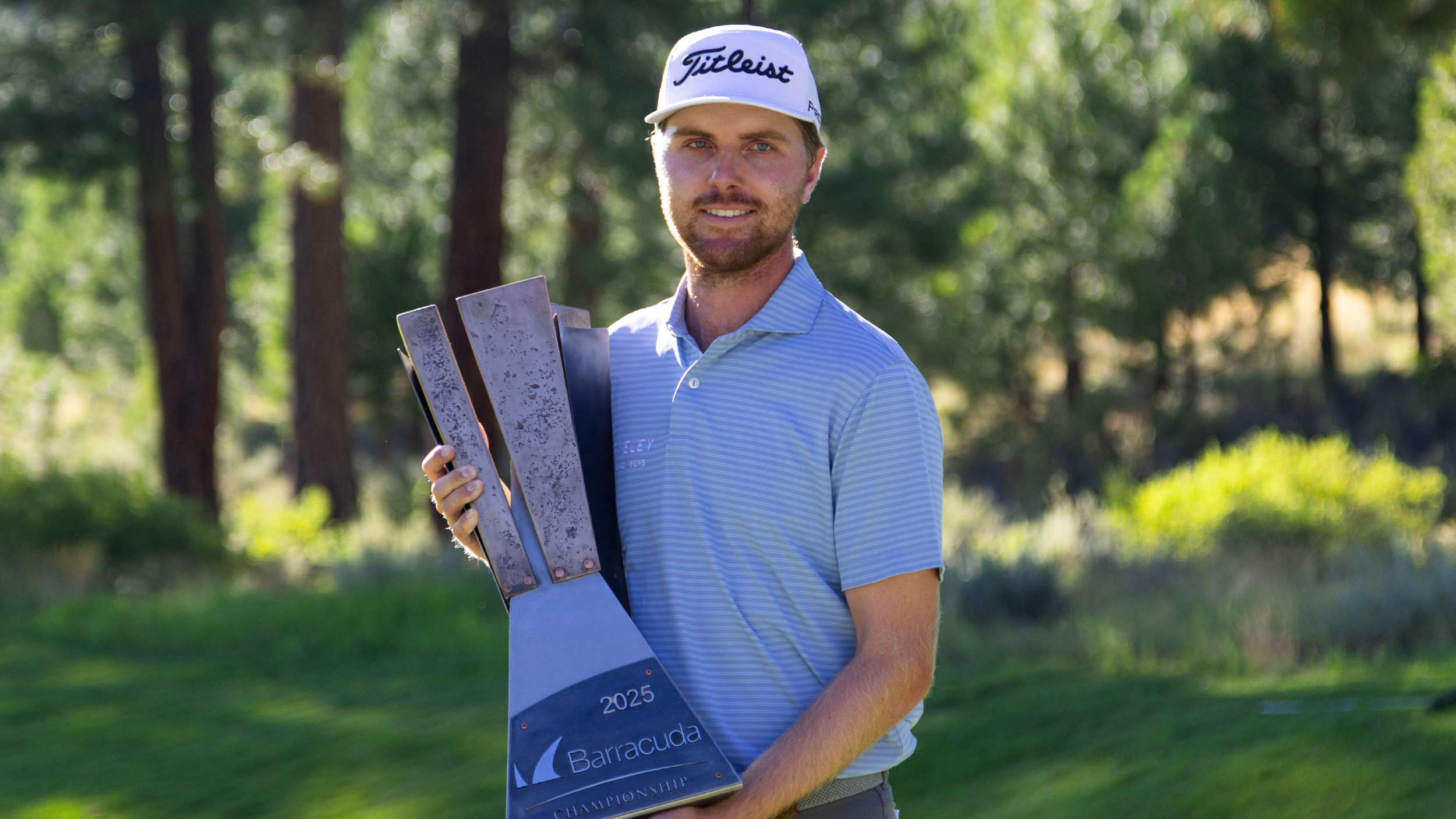 Ryan Gerard with the Barracuda Championship trophy