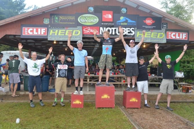 Clydesdale podium finishers at the 2013 Shenandoah Mountain 100