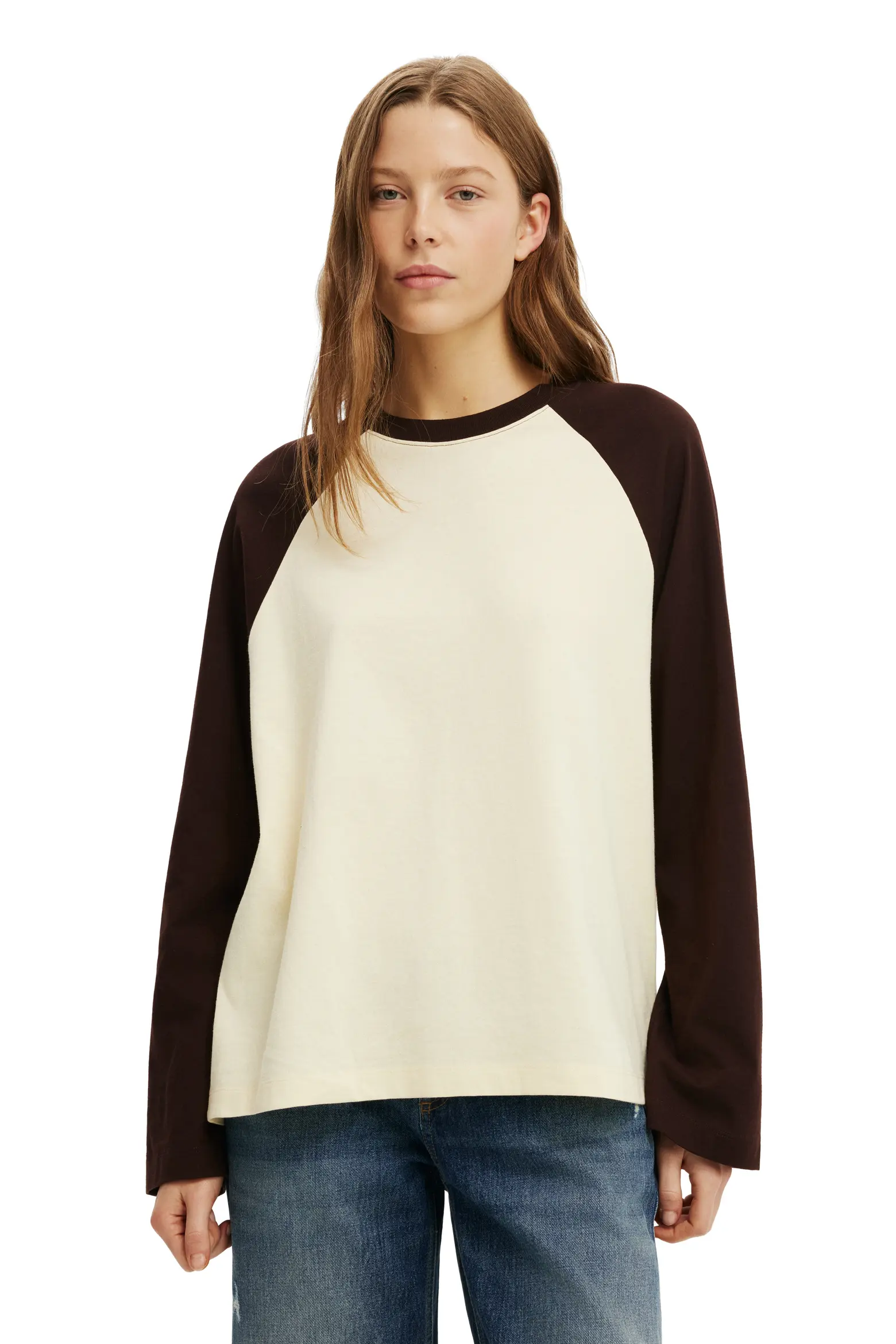 Cotton On, Women's Boxy Raglan Long Sleeve Tee