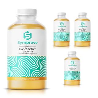 Symprove Mango and Passionfruit 4-Week Pack | Daily Essential Gut Health Supplement | Probiotic Drink With Live Bacteria, Vegan | 4x500ml