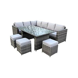 Yakoe 9 Seater Outdoor Rattan Garden Furniture