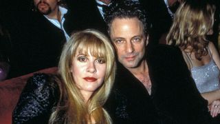 Stevie Nicks and Lindsey Buckingham of Fleetwood Mac at the 1998 Grammy Awards. 